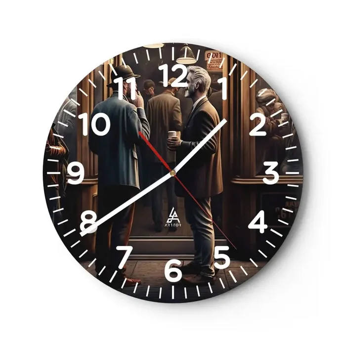 Reloj de pared – Reloj de vidrio – Un buen momento del día – 30×30 cm