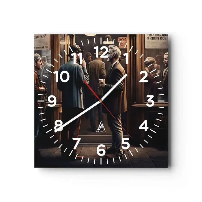 Reloj de pared – Reloj de vidrio – Un buen momento del día – 30×30 cm