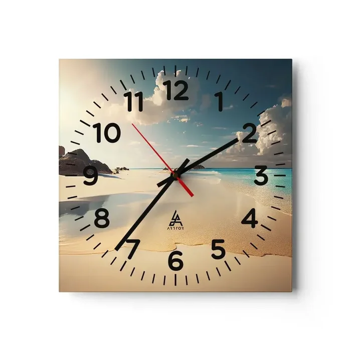 Reloj de pared – Reloj de vidrio – Un día de ensueño – 30×30 cm