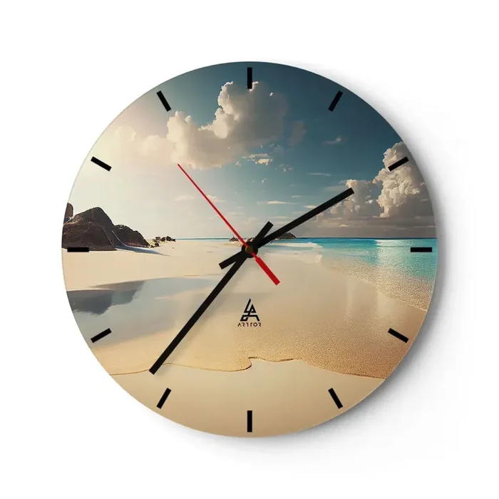 Reloj de pared – Reloj de vidrio – Un día de ensueño – 40×40 cm