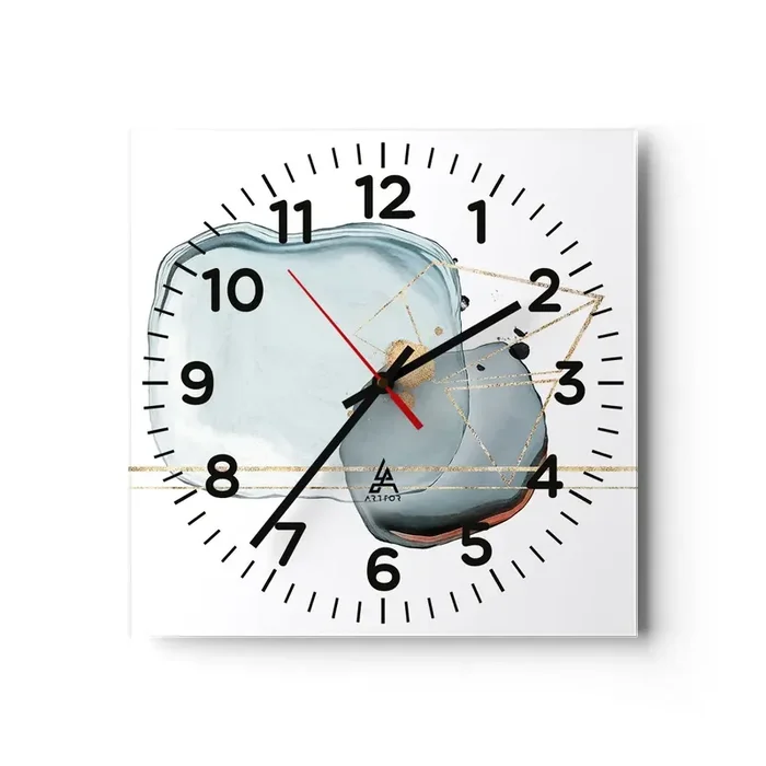Reloj de pared – Reloj de vidrio – Un estudio de gotas – 30×30 cm