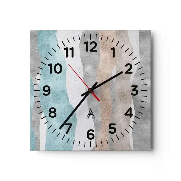 Reloj de pared – Reloj de vidrio – Un estudio de la cercanía – 30×30 cm