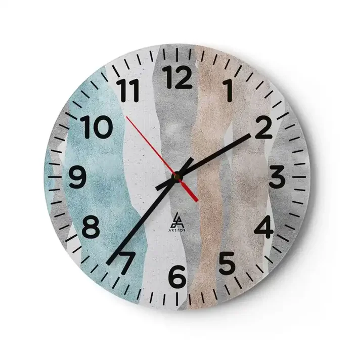 Reloj de pared – Reloj de vidrio – Un estudio de la cercanía – 40×40 cm