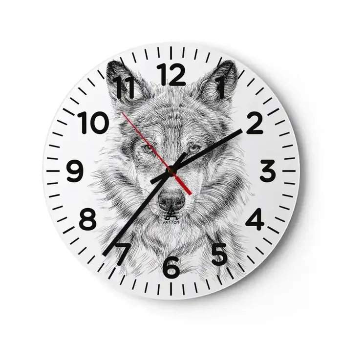 Reloj de pared – Reloj de vidrio – Un líder nato – 30×30 cm
