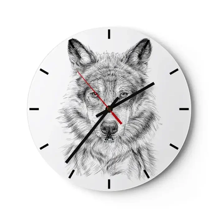 Reloj de pared – Reloj de vidrio – Un líder nato – 40×40 cm