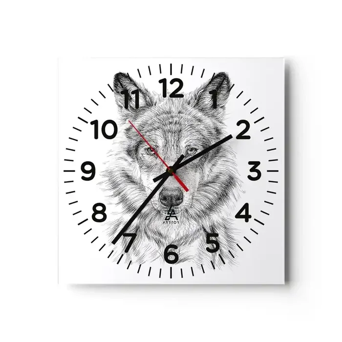 Reloj de pared – Reloj de vidrio – Un líder nato – 40×40 cm