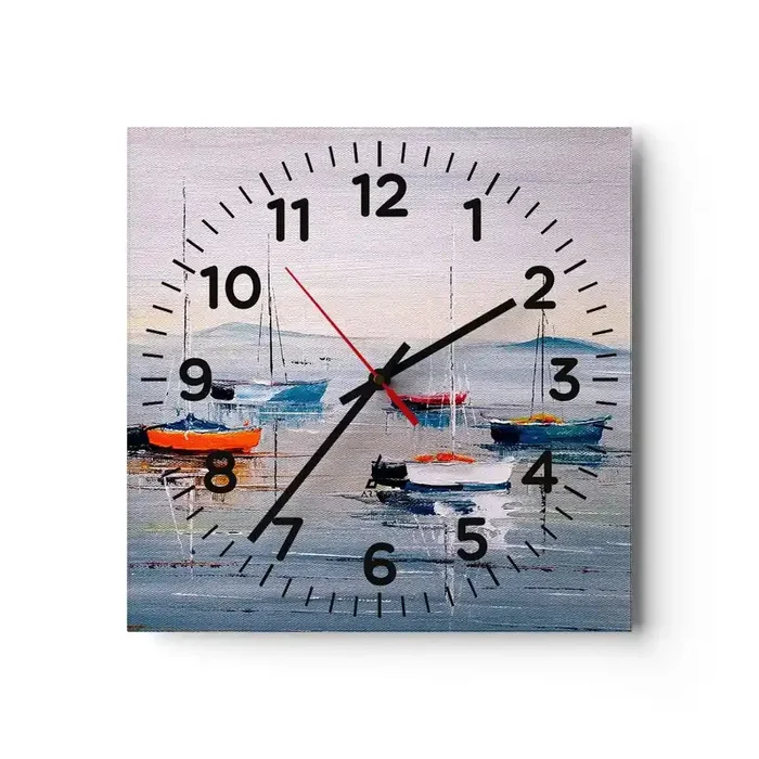 Reloj de pared – Reloj de vidrio – Un más que merecido descanso – 40×40 cm