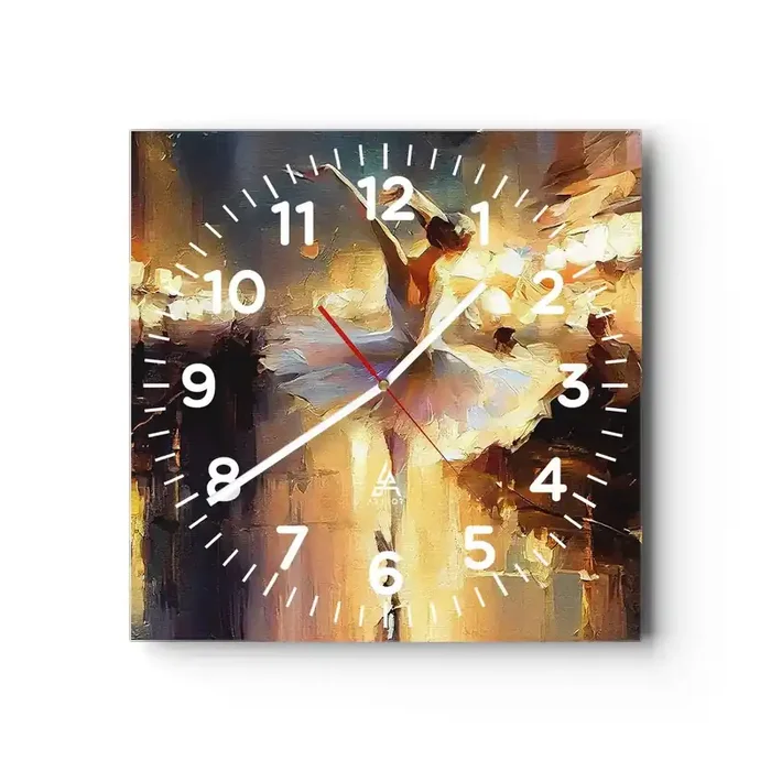 Reloj de pared – Reloj de vidrio – Un milagro en la calle – 40×40 cm