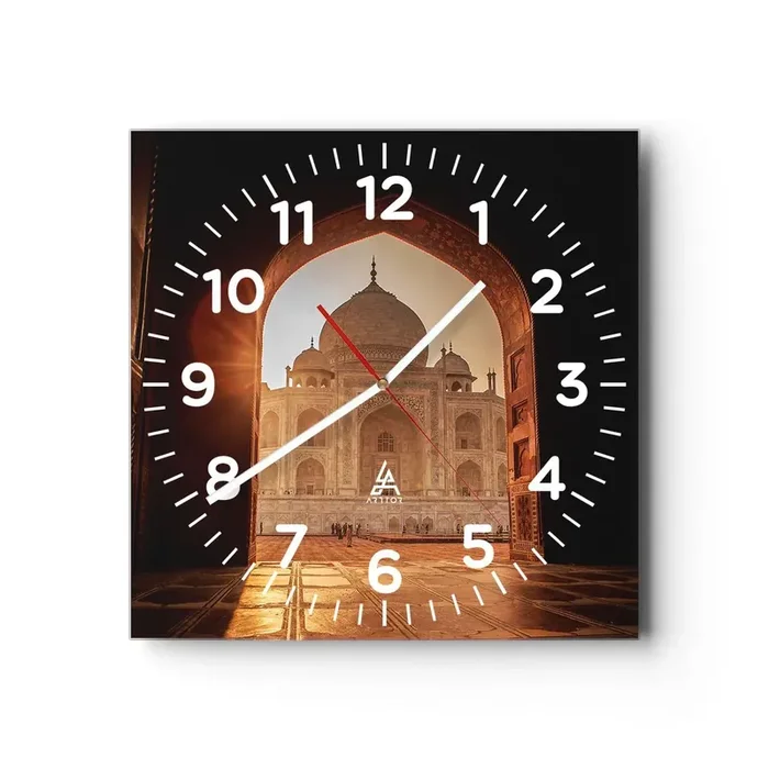 Reloj de pared – Reloj de vidrio – Un monumento al amor sobrenatural – 40×40 cm