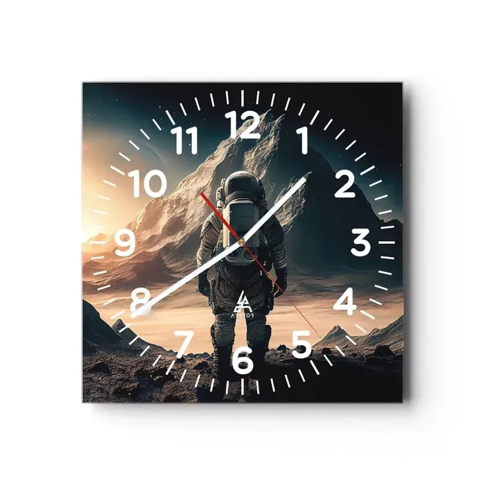 Reloj de pared – Reloj de vidrio – Un nuevo reto – 40×40 cm
