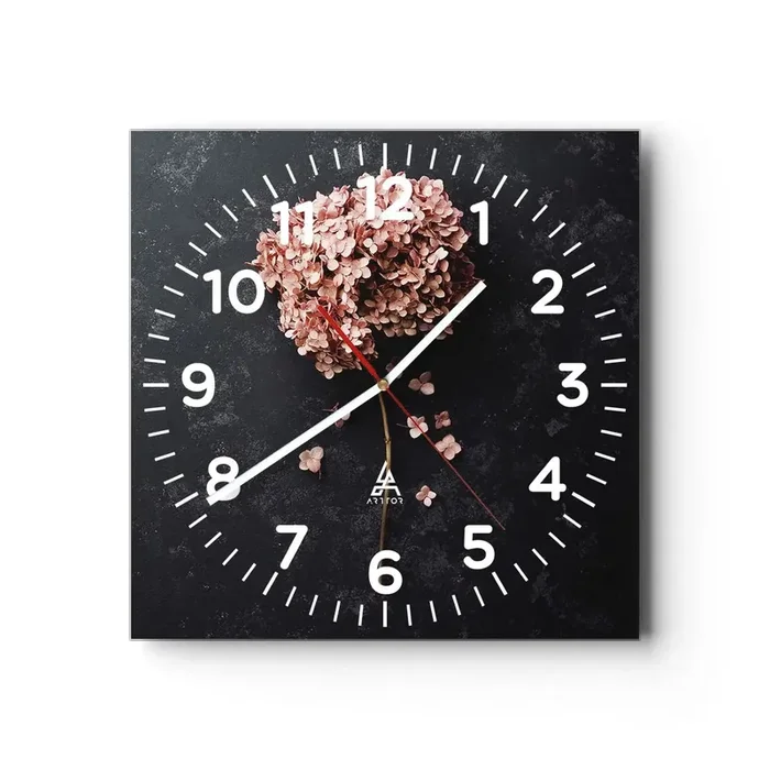 Reloj de pared – Reloj de vidrio – Un signo verdaderamente romántico – 40×40 cm