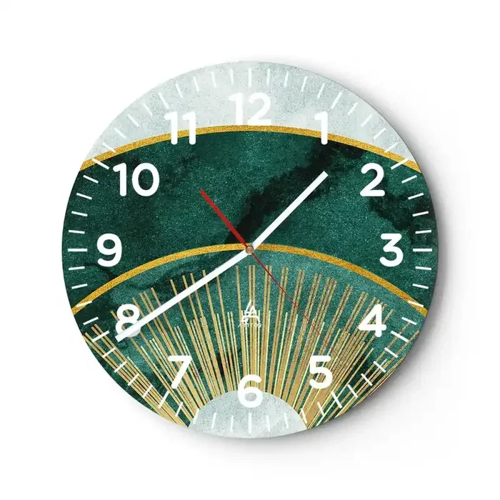 Reloj de pared – Reloj de vidrio – Un sistema solar diferente – 40×40 cm