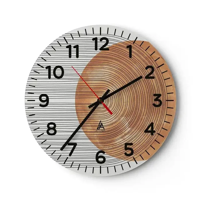 Reloj de pared – Reloj de vidrio – Una composición soleada – 40×40 cm