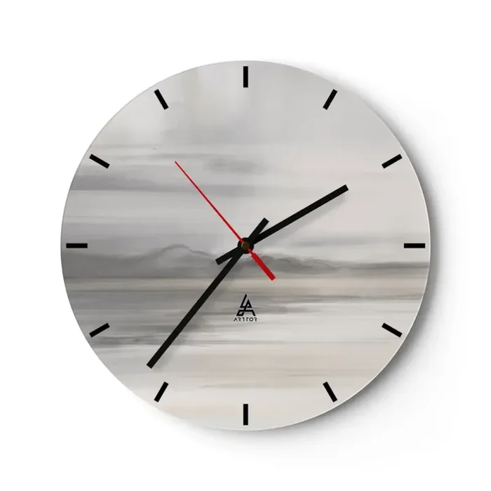 Reloj de pared – Reloj de vidrio – Una distancia reflexiva – 40×40 cm