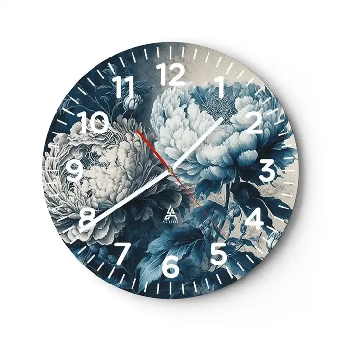 Reloj de pared – Reloj de vidrio – Una pareja unida – 40×40 cm