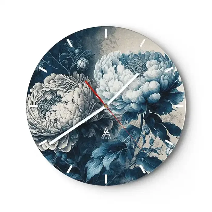 Reloj de pared – Reloj de vidrio – Una pareja unida – 40×40 cm