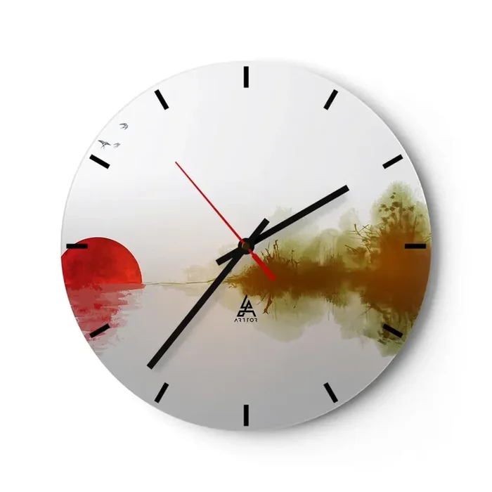 Reloj de pared – Reloj de vidrio – Una promesa de paz – 40×40 cm