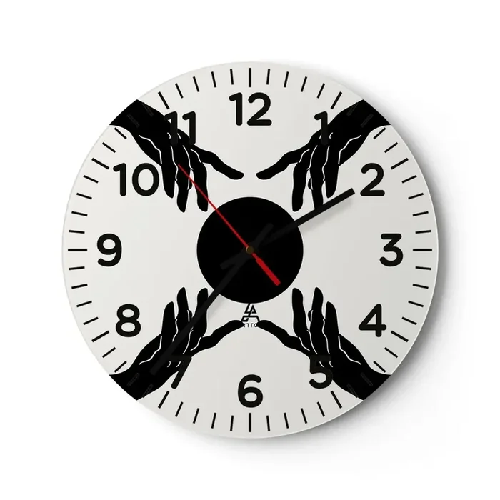Reloj de pared – Reloj de vidrio – Una señal secreta – 40×40 cm