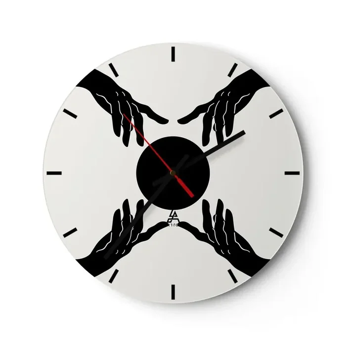 Reloj de pared – Reloj de vidrio – Una señal secreta – 40×40 cm