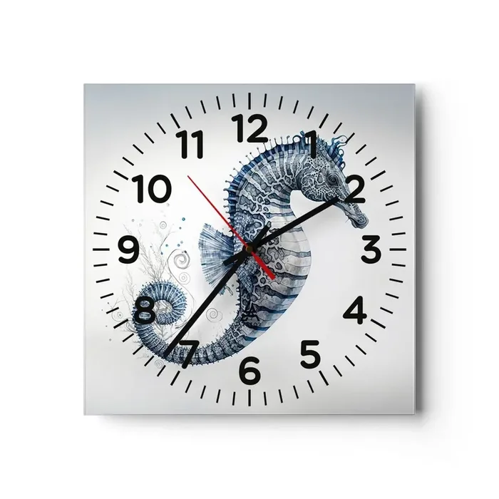Reloj de pared – Reloj de vidrio – Una sutil broma de la naturaleza – 40×40 cm