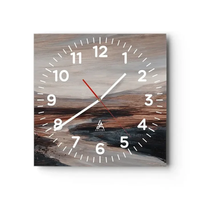 Reloj de pared – Reloj de vidrio – Valle apacible – 30×30 cm