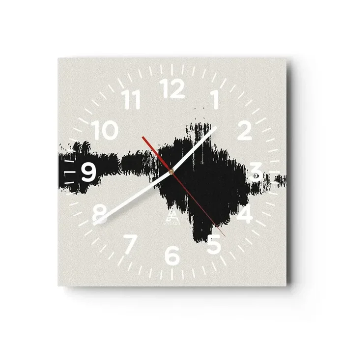 Reloj de pared – Reloj de vidrio – Vibraciones de la imaginación – 30×30 cm