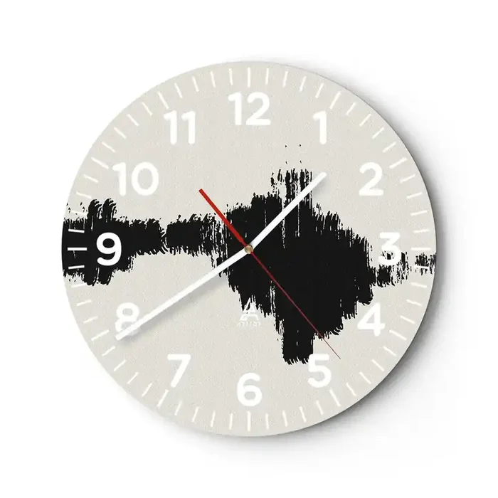 Reloj de pared – Reloj de vidrio – Vibraciones de la imaginación – 40×40 cm