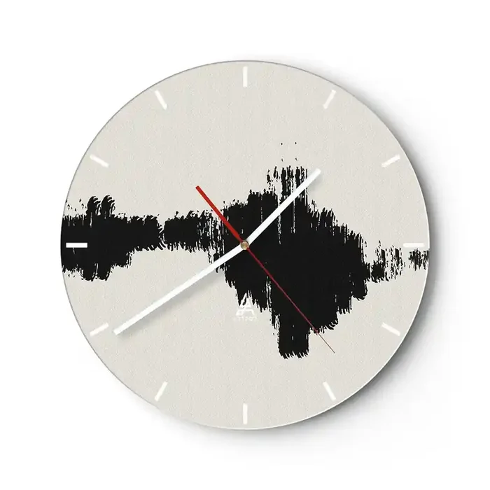Reloj de pared – Reloj de vidrio – Vibraciones de la imaginación – 40×40 cm