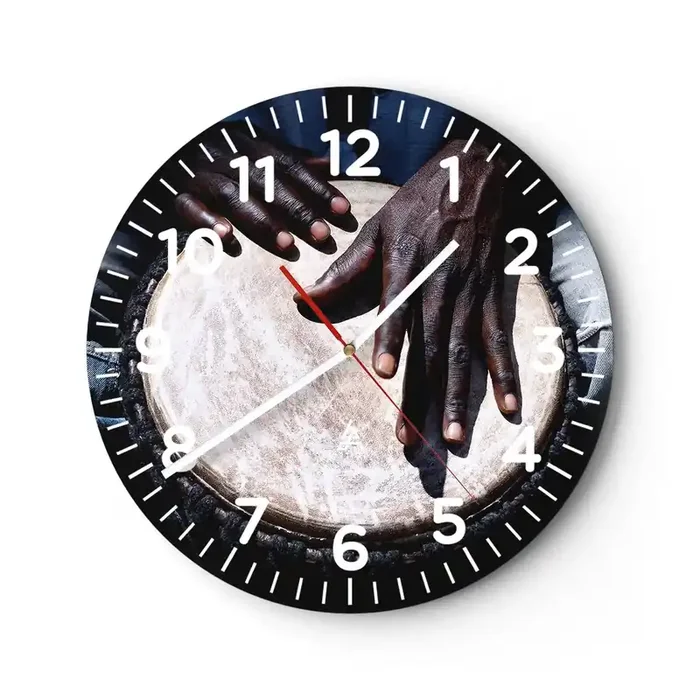 Reloj de pared – Reloj de vidrio – Vive a tu ritmo – 30×30 cm