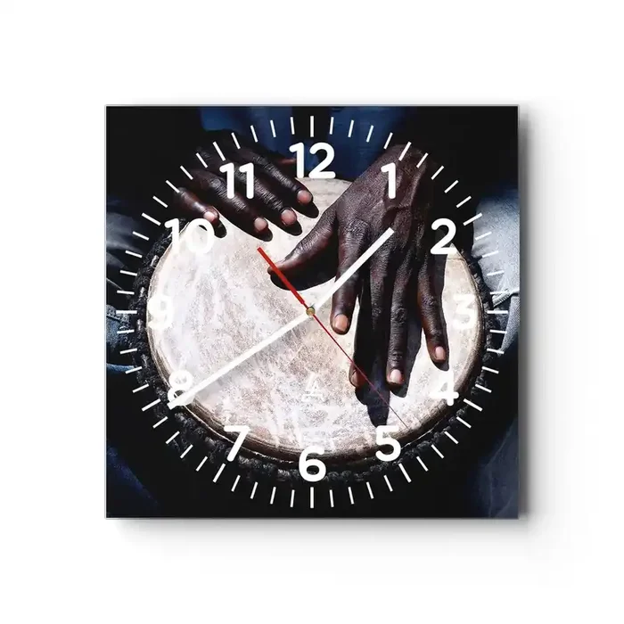 Reloj de pared – Reloj de vidrio – Vive a tu ritmo – 30×30 cm