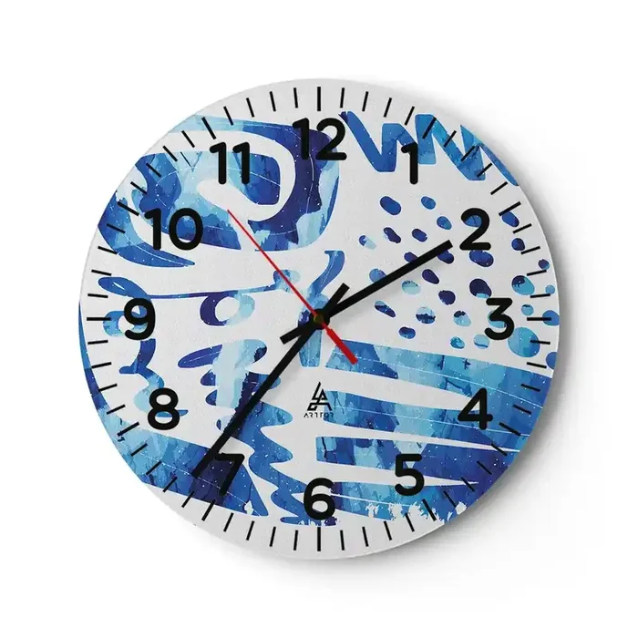 Reloj de pared – Reloj de vidrio – Vuelta a las raíces – 30×30 cm