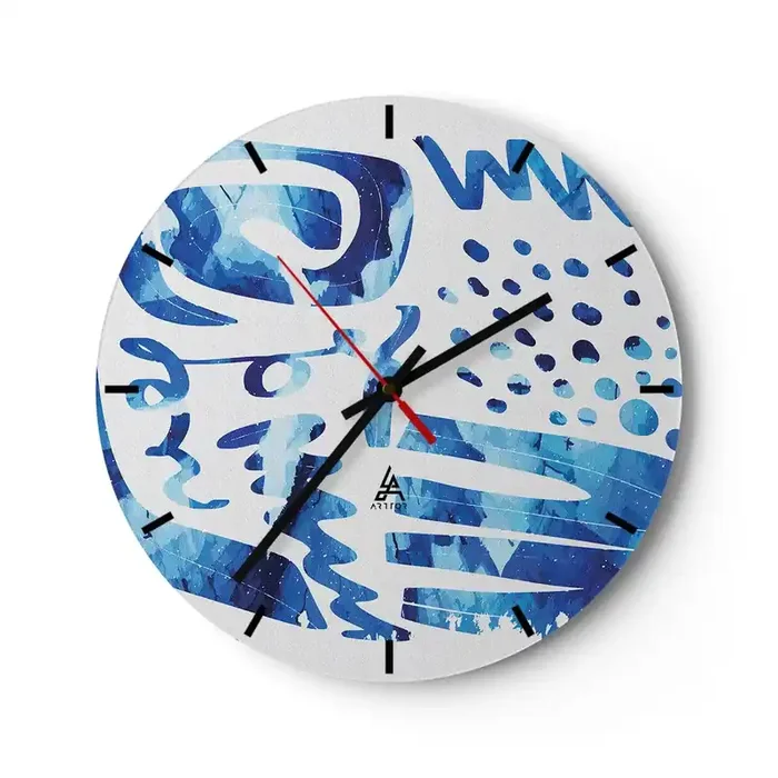 Reloj de pared – Reloj de vidrio – Vuelta a las raíces – 40×40 cm