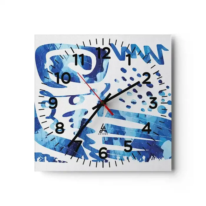 Reloj de pared – Reloj de vidrio – Vuelta a las raíces – 40×40 cm
