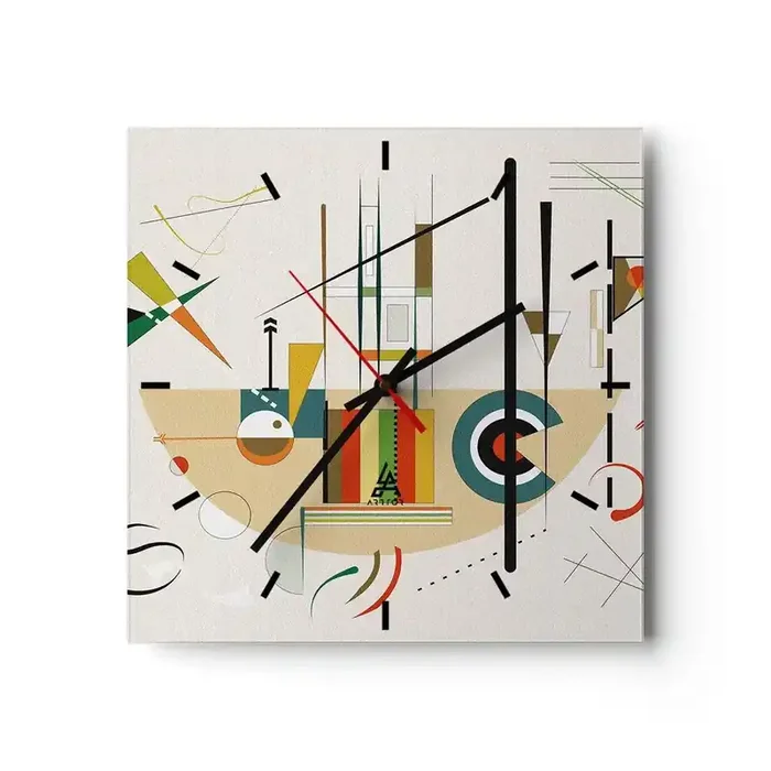 Reloj de pared – Reloj de vidrio – Y el mundo ríe – 40×40 cm