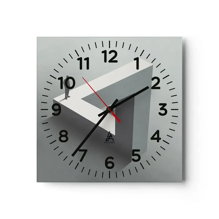 Reloj de pared – Reloj de vidrio – Y, sin embargo, es posible – 30×30 cm