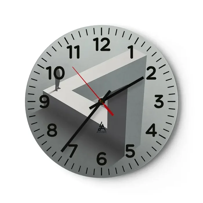 Reloj de pared – Reloj de vidrio – Y, sin embargo, es posible – 30×30 cm