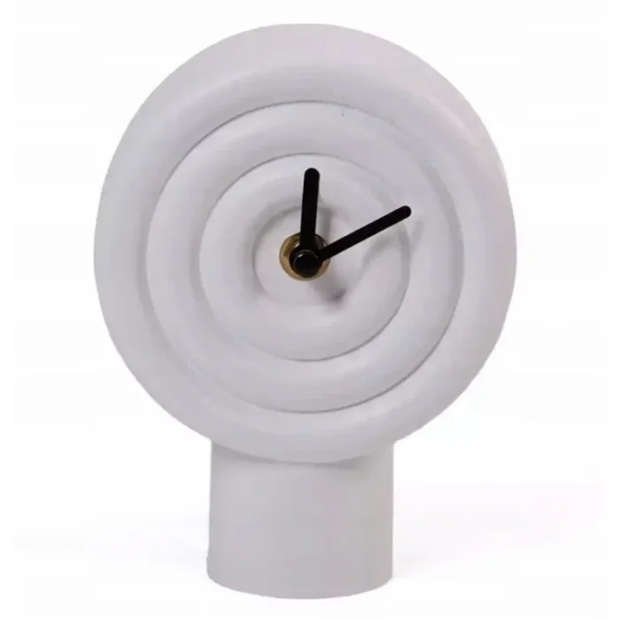 Reloj de sobremesa de cerámica 16 cm 1xAA blanco