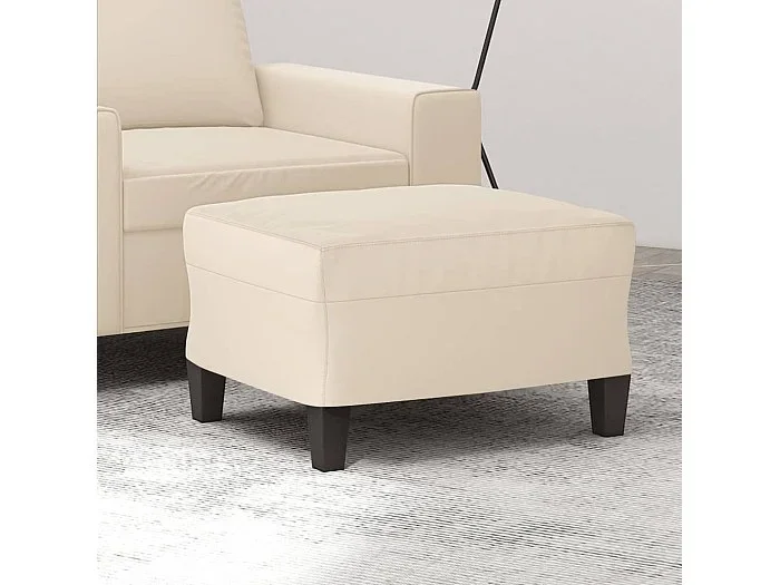 Reposapiés tela de microfibra beige 60x50x41 cm