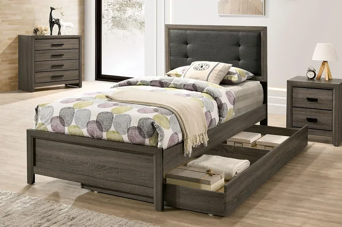Roanne Gray/Charcoal Full Bed