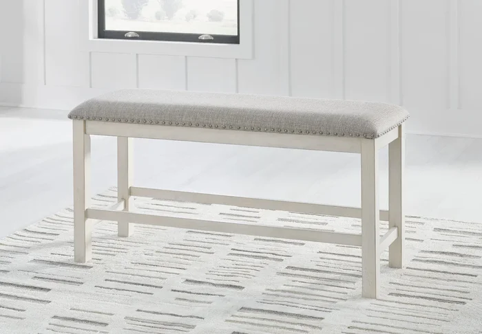 Robbinsdale Antique White 49″ Counter Height Dining Bench