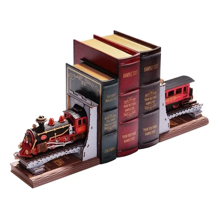 RoboTime – Rompecabezas 3D Sujeta-libros Tren de vapor histórico