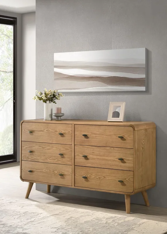 Robyn Light Ash 6-Drawer Dresser