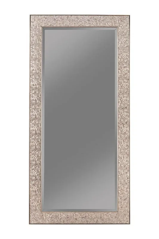 Rollins Silver Sparkle Rectangular Floor Mirror