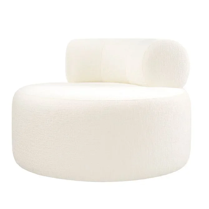 Rolls Sillón giratorio – Chenilla marfil