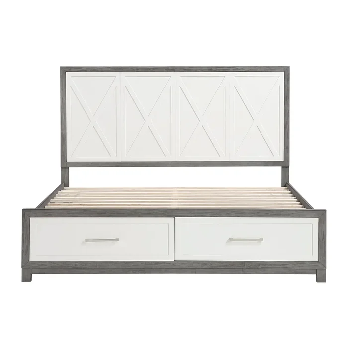 Rowan Two-tone King Storage Platform Bed