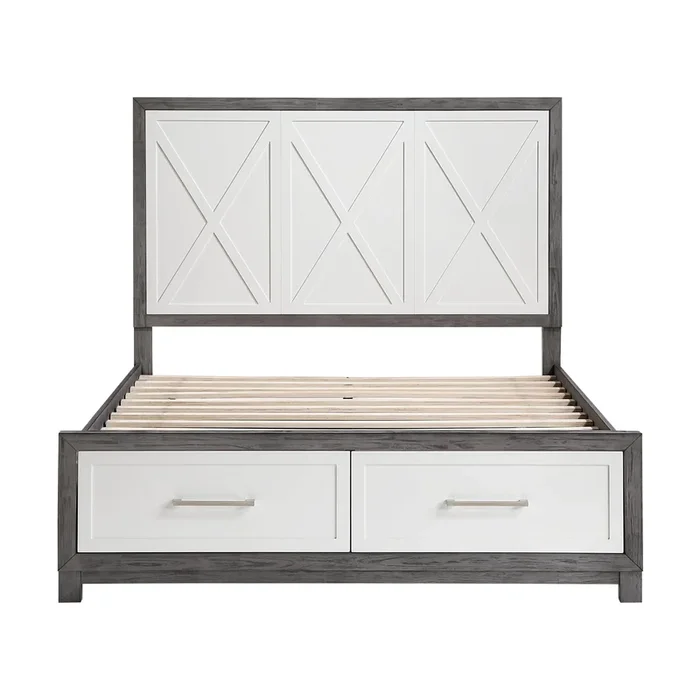 Rowan Two-tone Queen Storage Platform Bed
