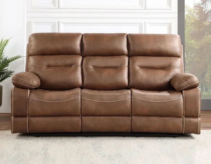 Rudger Chestnut Reclining Sofa