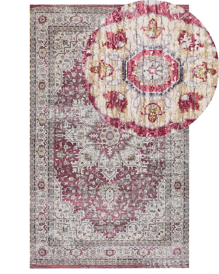 Rug ARHAVI Red 150 x 230 cm