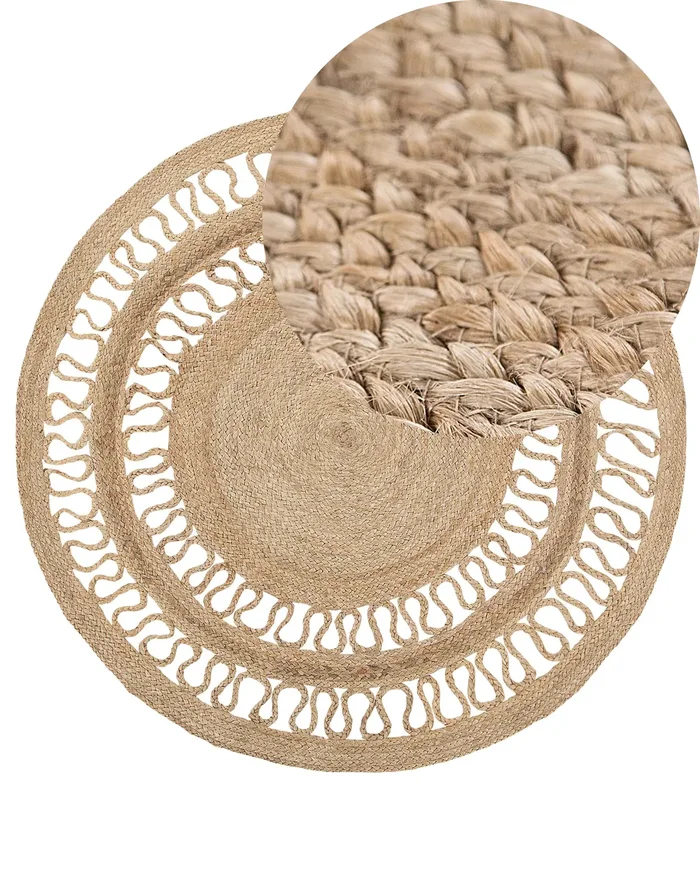 Rug DIKILI Beige ø 120 cm Jute