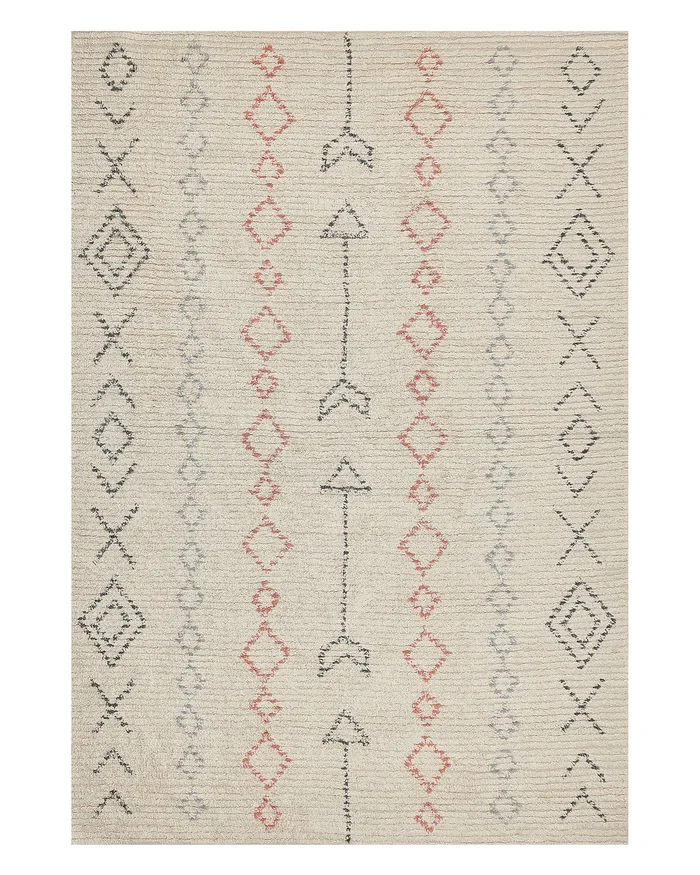 Rug DISPUR Beige 140 x 200 cm Cotton
